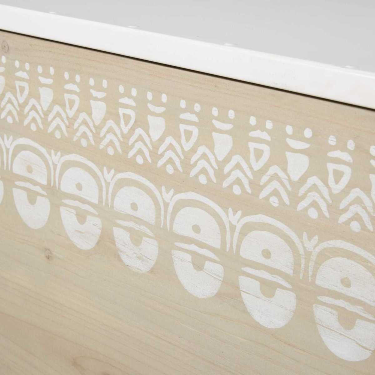 LATIKA - Printed Solid Pine and White Metal 2-Door Sideboard – image 5