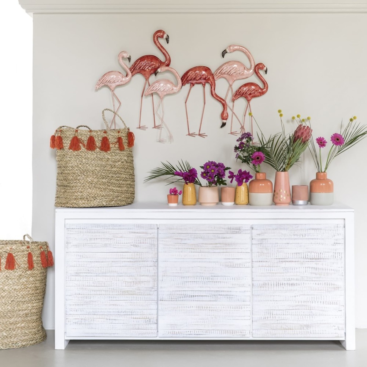 JAVA - Bleached solid mango wood 3-door sideboard – image 3