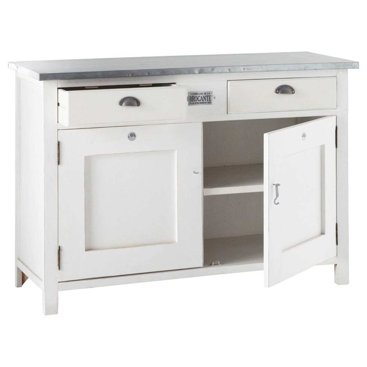 SORGUES - White Wood 2-Door 2-Drawer Sideboard – image 3