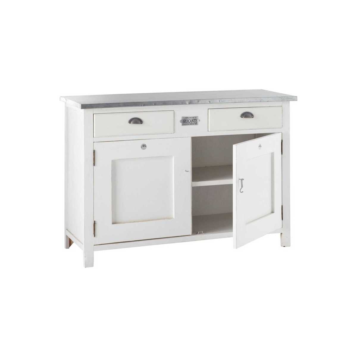 SORGUES - White Wood 2-Door 2-Drawer Sideboard – image 2