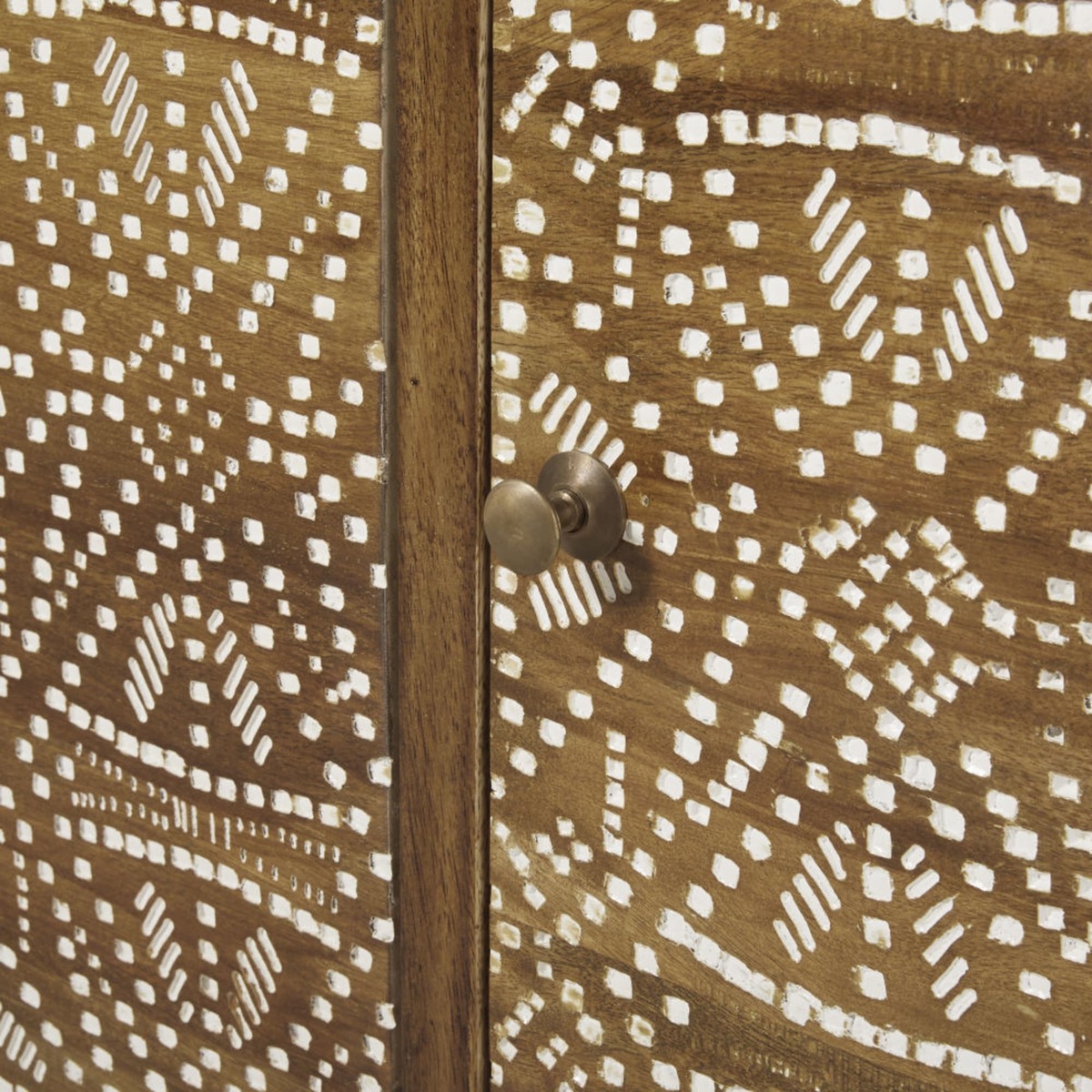 MOMBASA - Solid Mango Wood 3-Door Sideboard with Carved Detailing – image 4