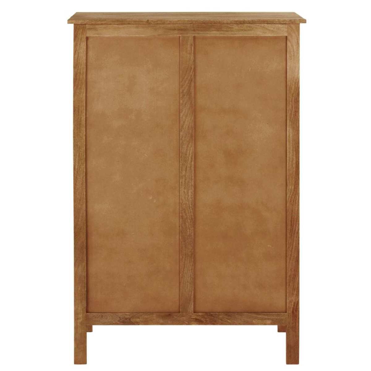 Patterned Solid Mango Wood 2-Door Cabinet Tunga – image 4