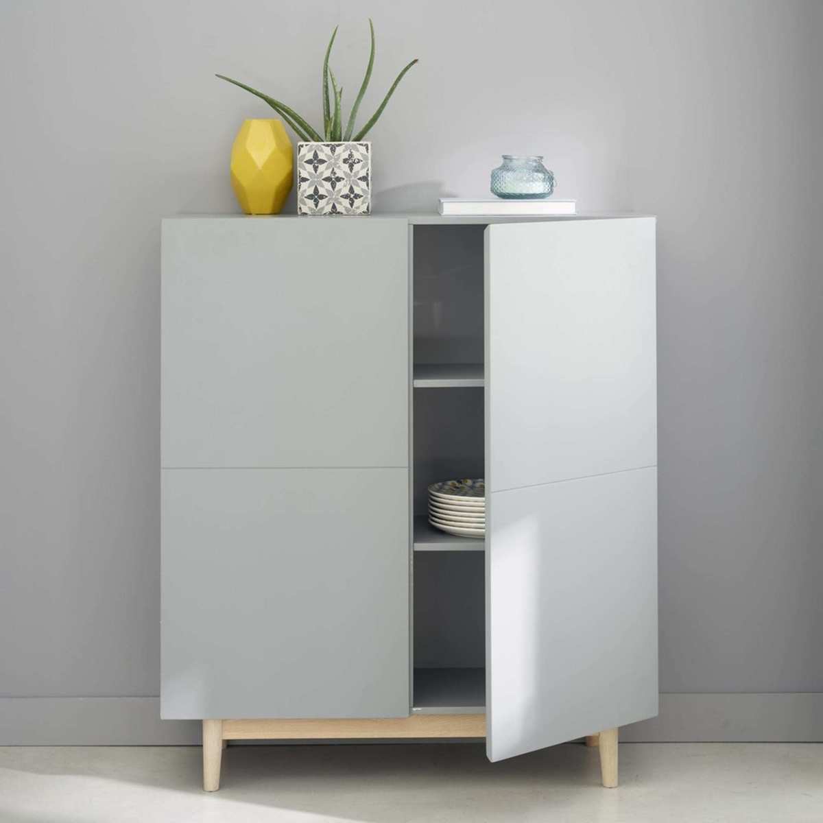 Grey 2-Door Cabinet Artic – image 7