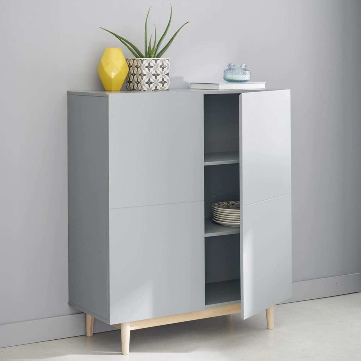 Grey 2-Door Cabinet Artic – image 9