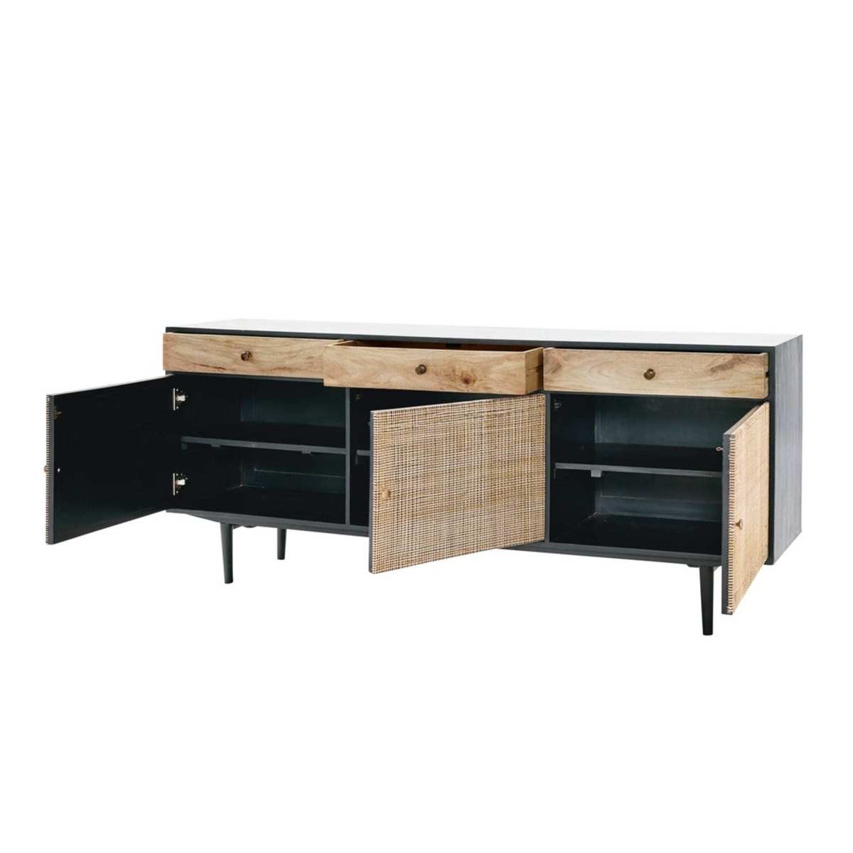 INDIES - Solid Mango Wood and Acacia 3-Door 3-Drawer Sideboard – image 3