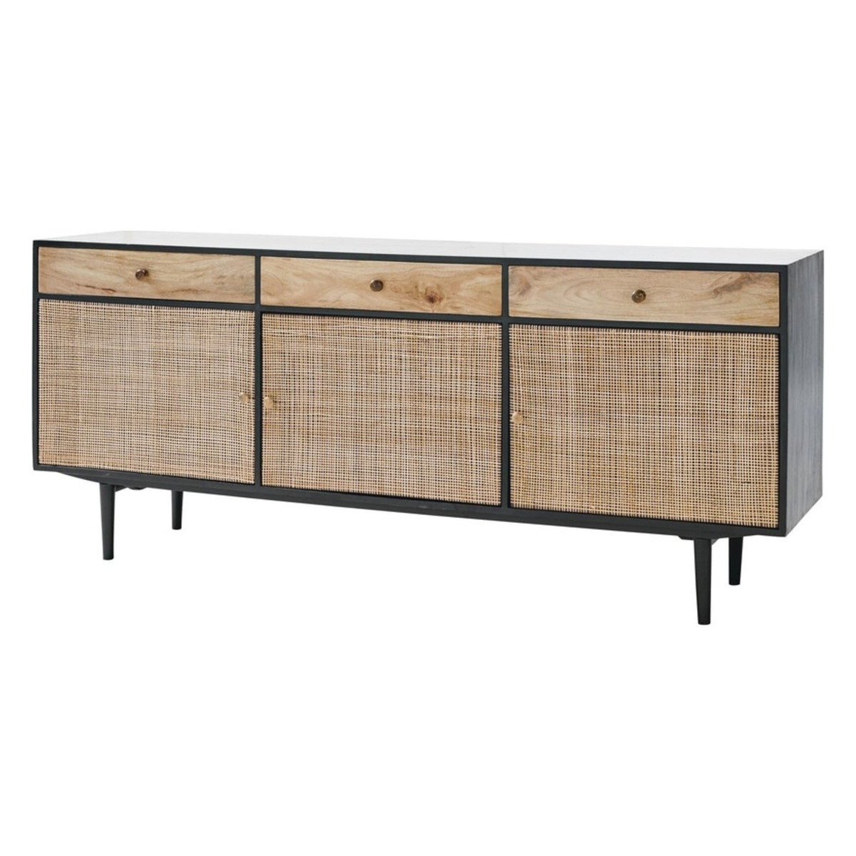 INDIES - Solid Mango Wood and Acacia 3-Door 3-Drawer Sideboard – image 2