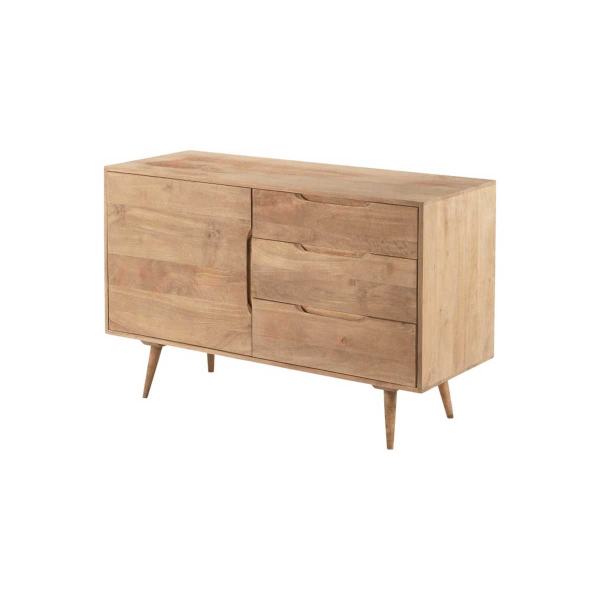TROCADERO - Solid mango wood 1-door 3-drawer sideboard – image 2