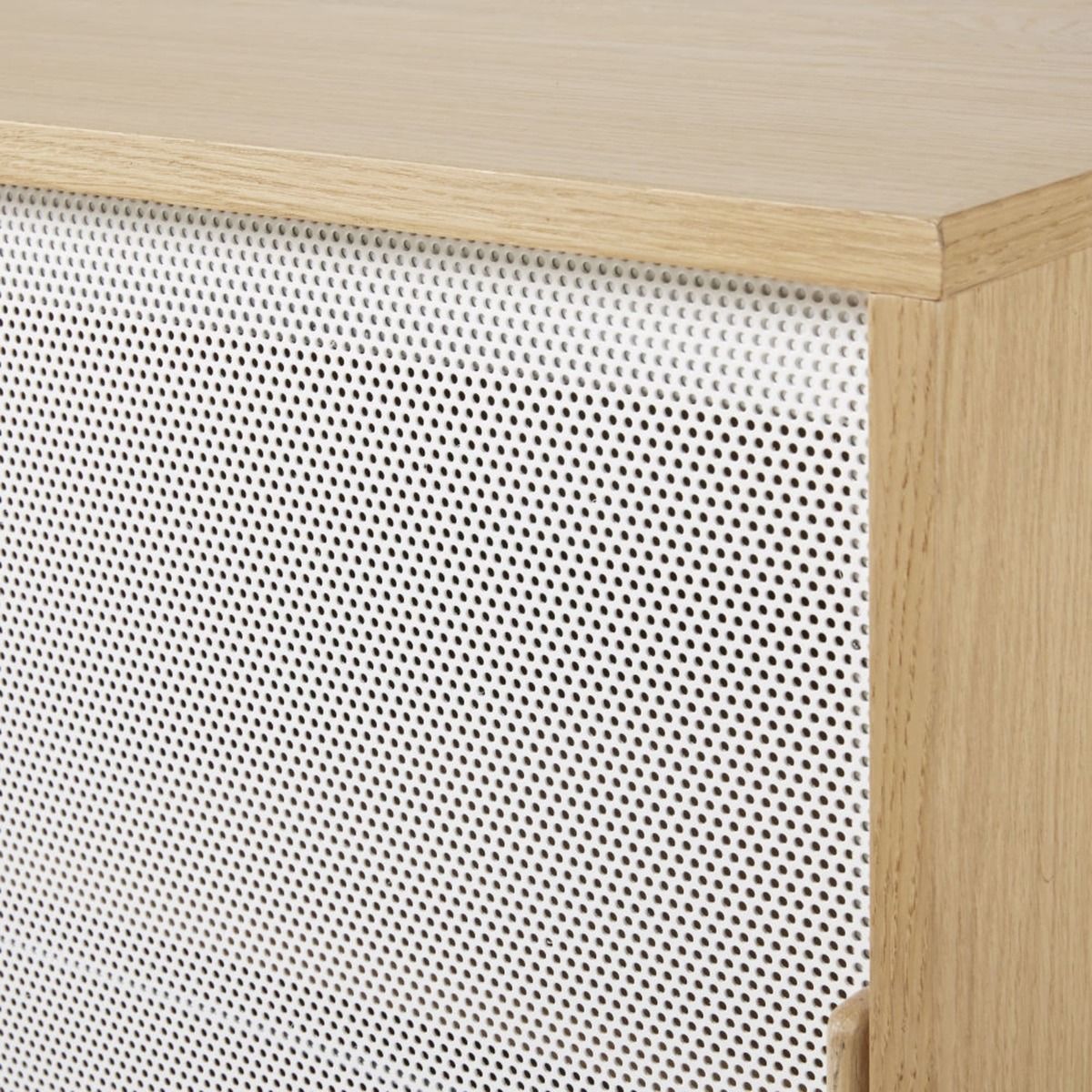 WORKSHOP - Dark Blue and White Perforated Metal 2-Door Sideboard – image 6