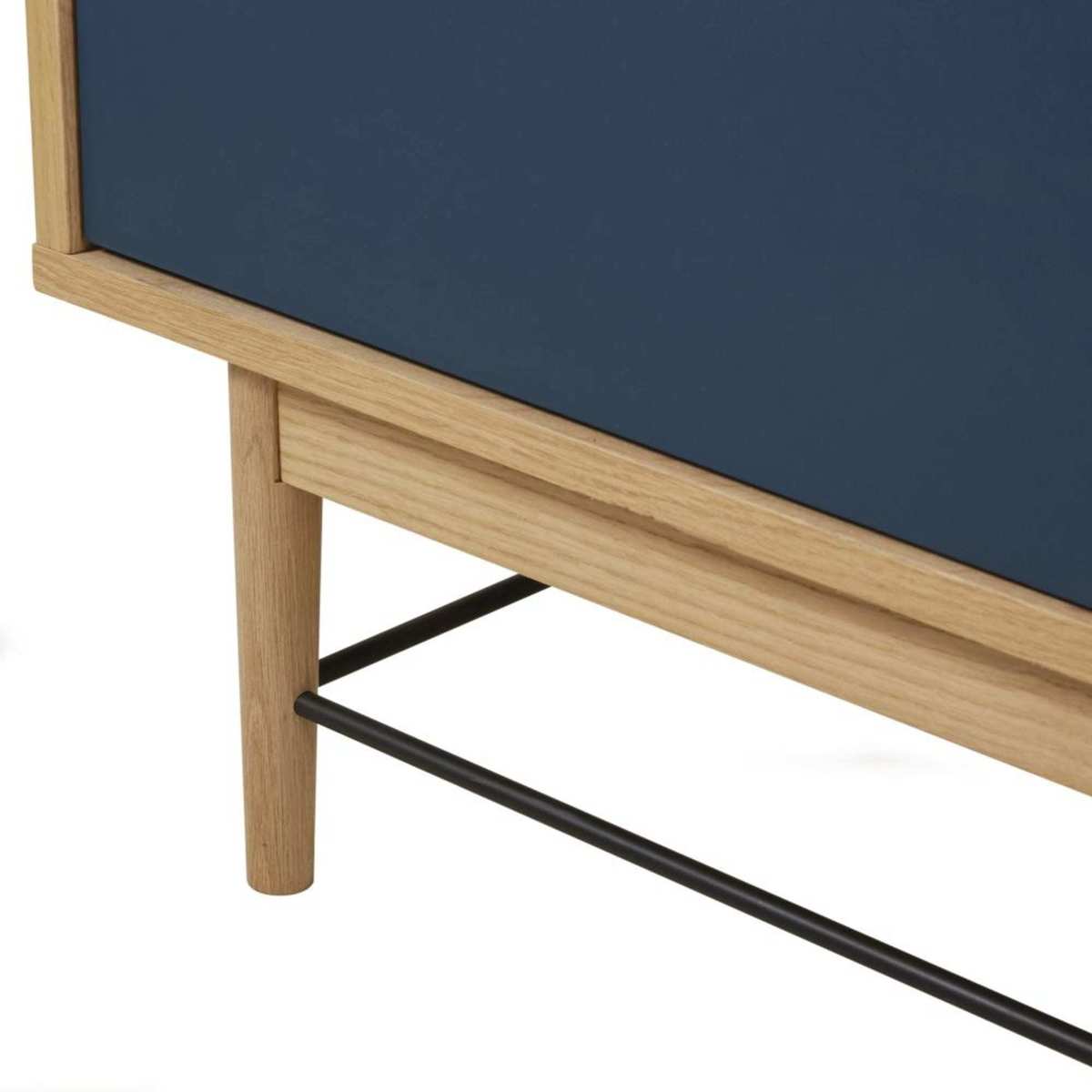WORKSHOP - Dark Blue and White Perforated Metal 2-Door Sideboard – image 8