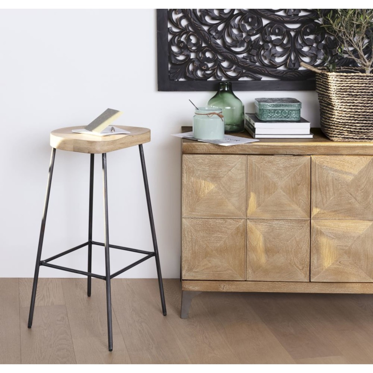 OCTO - Mango wood sideboard W 102cm – image 6