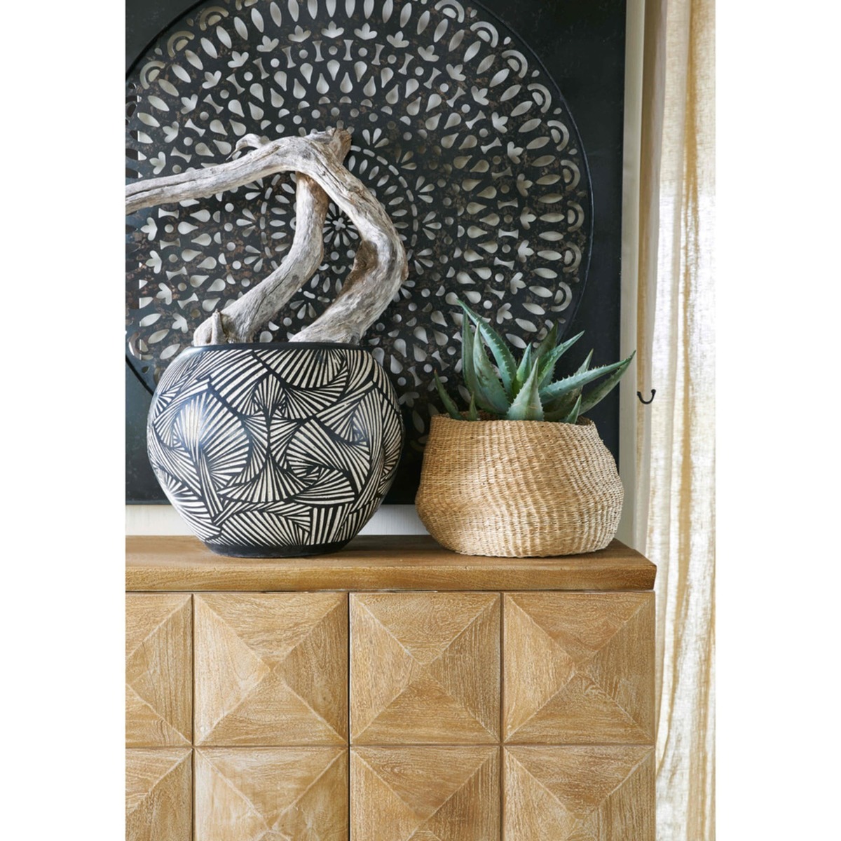 OCTO - Mango wood sideboard W 102cm – image 9