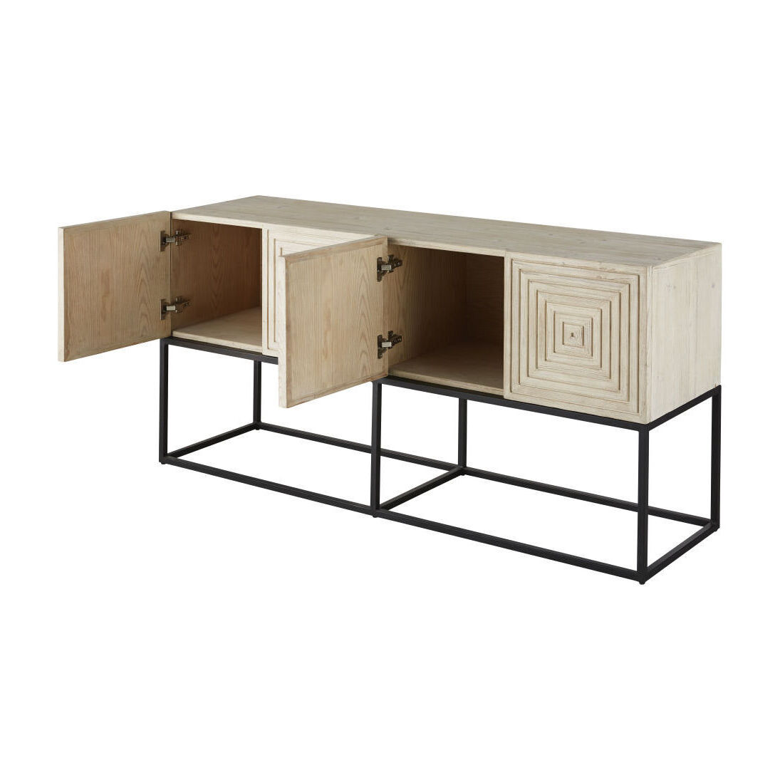 Matte black sideboard with 4 doors – image 2
