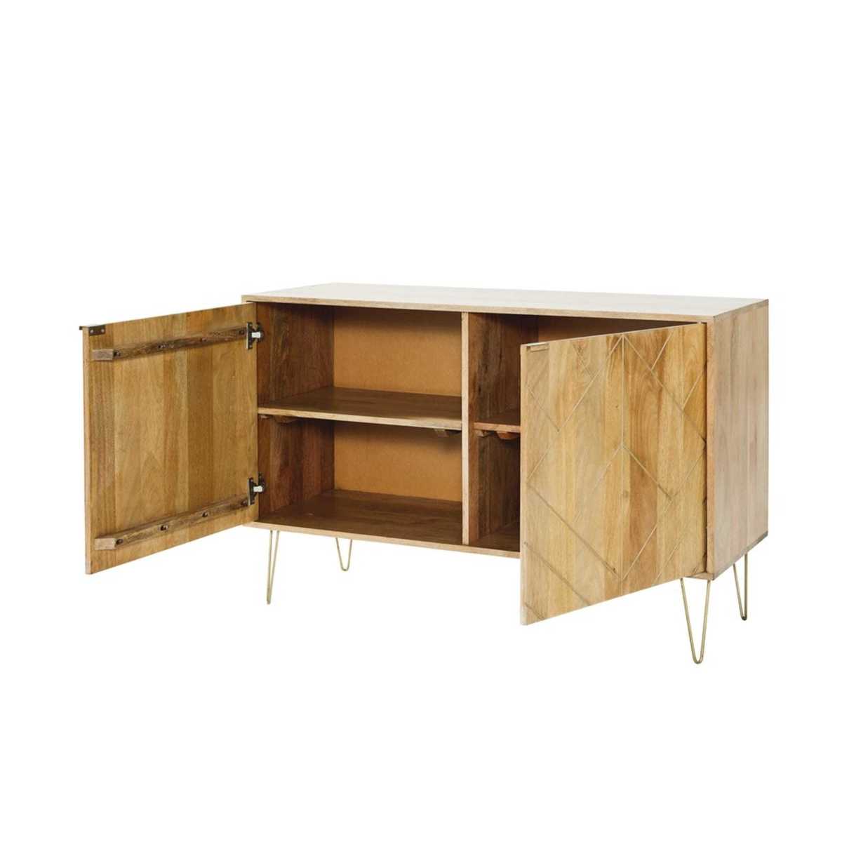 STELLA - Solid Mango Wood 2-Door Sideboard – image 3