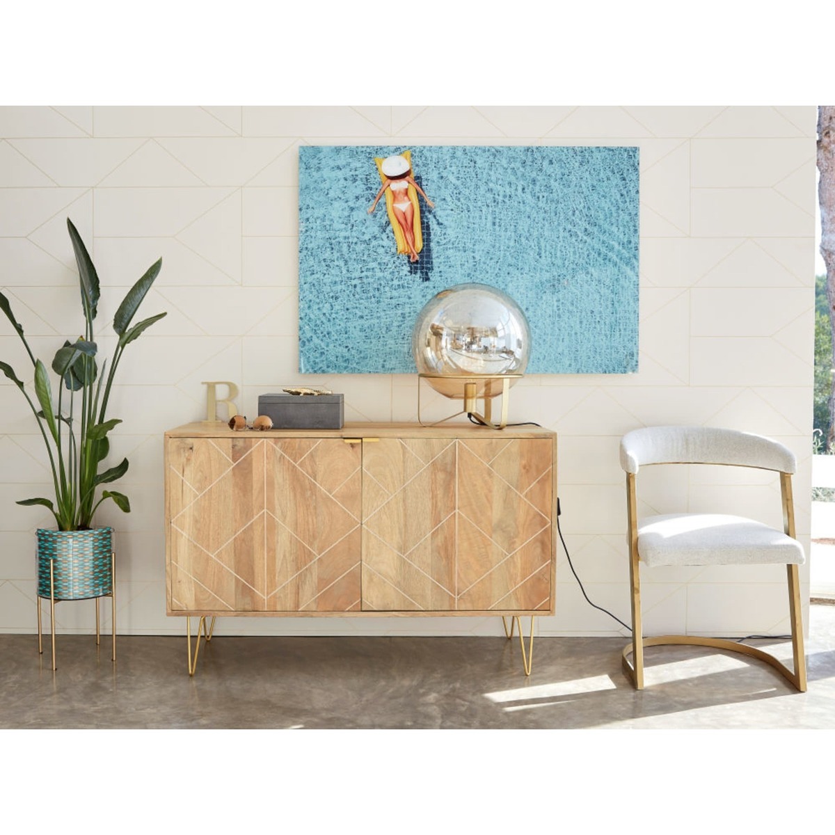 STELLA - Solid Mango Wood 2-Door Sideboard – image 7