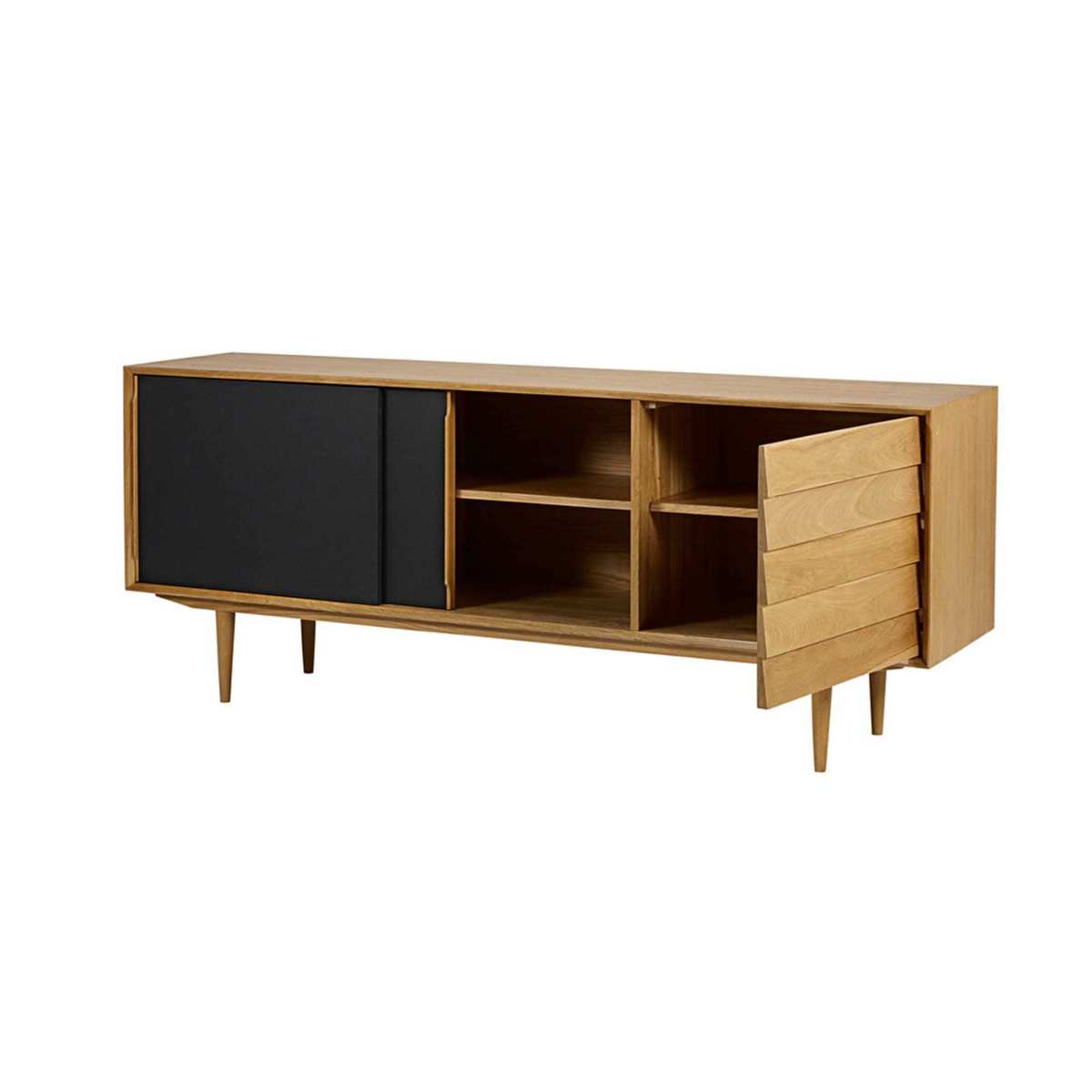 SHEFFIELD - Black vintage 3-door sideboard – image 3