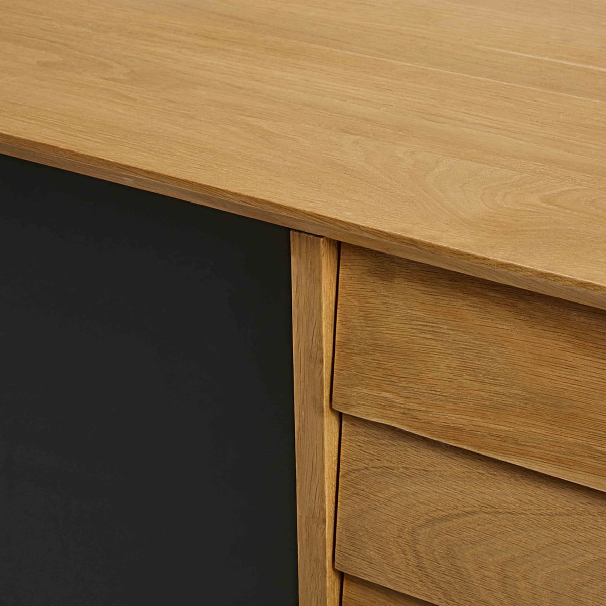 SHEFFIELD - Black vintage 3-door sideboard – image 6
