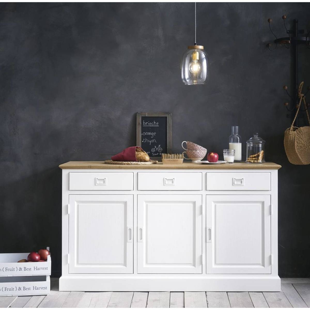 LEANDRE - White 3-Door 3-Drawer Sideboard – image 4