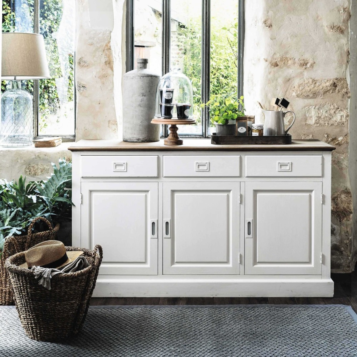 LEANDRE - White 3-Door 3-Drawer Sideboard – image 5