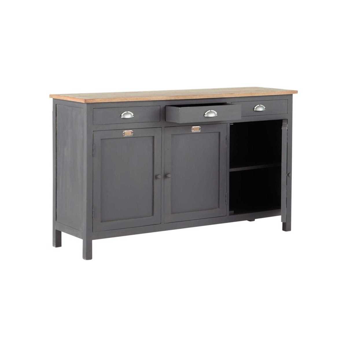 CHABLIS - Wooden sideboard in grey W 138cm – image 2