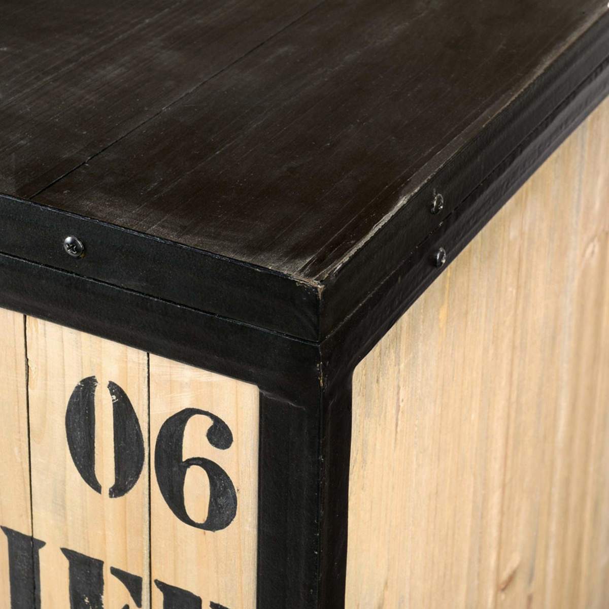 DOCKS - Fir and Black Metal Industrial Sideboard – image 6