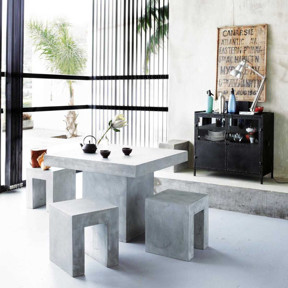 EDISON - Metal industrial glazed sideboard in black W 87cm – image 6