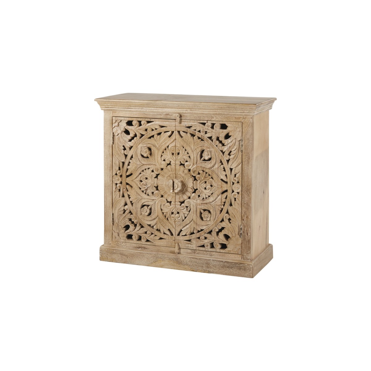 HIMALAYA - Carved Solid Mango Wood 2-Door Sideboard – image 2