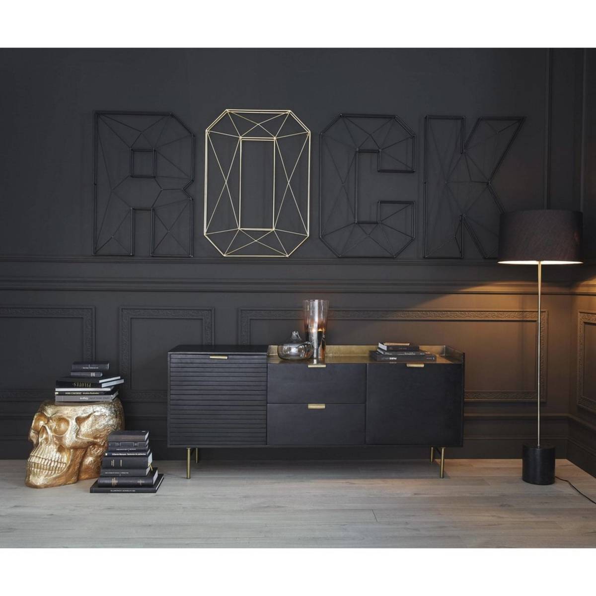 JAGGER - Black Solid Acacia 2-Door 2-Drawer Sideboard – image 3