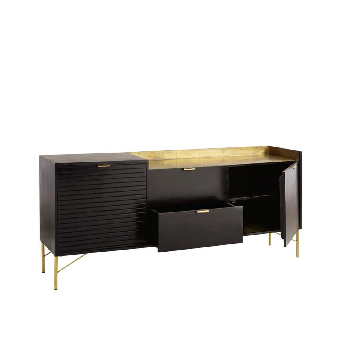JAGGER - Black Solid Acacia 2-Door 2-Drawer Sideboard – image 4
