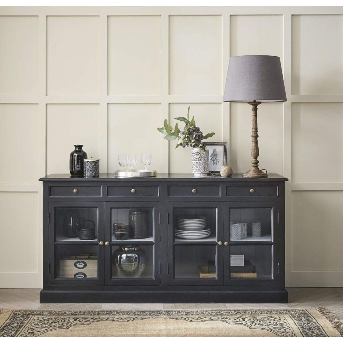 CLARENCE - Mango Wood Glazed Sideboard in Black – image 3