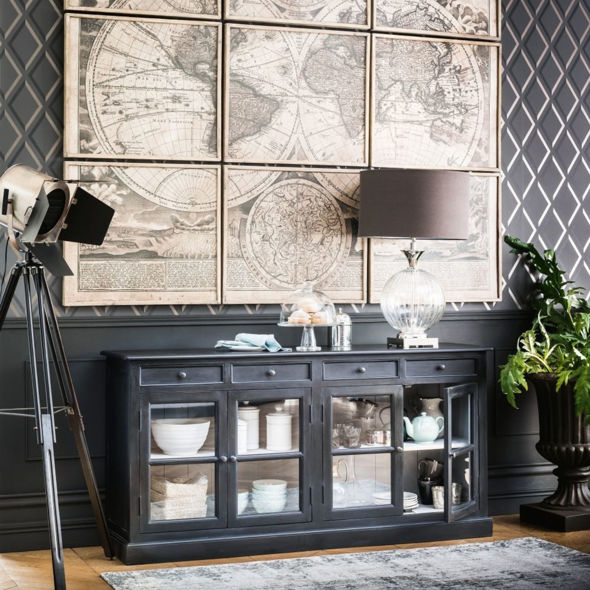 CLARENCE - Mango Wood Glazed Sideboard in Black – image 4