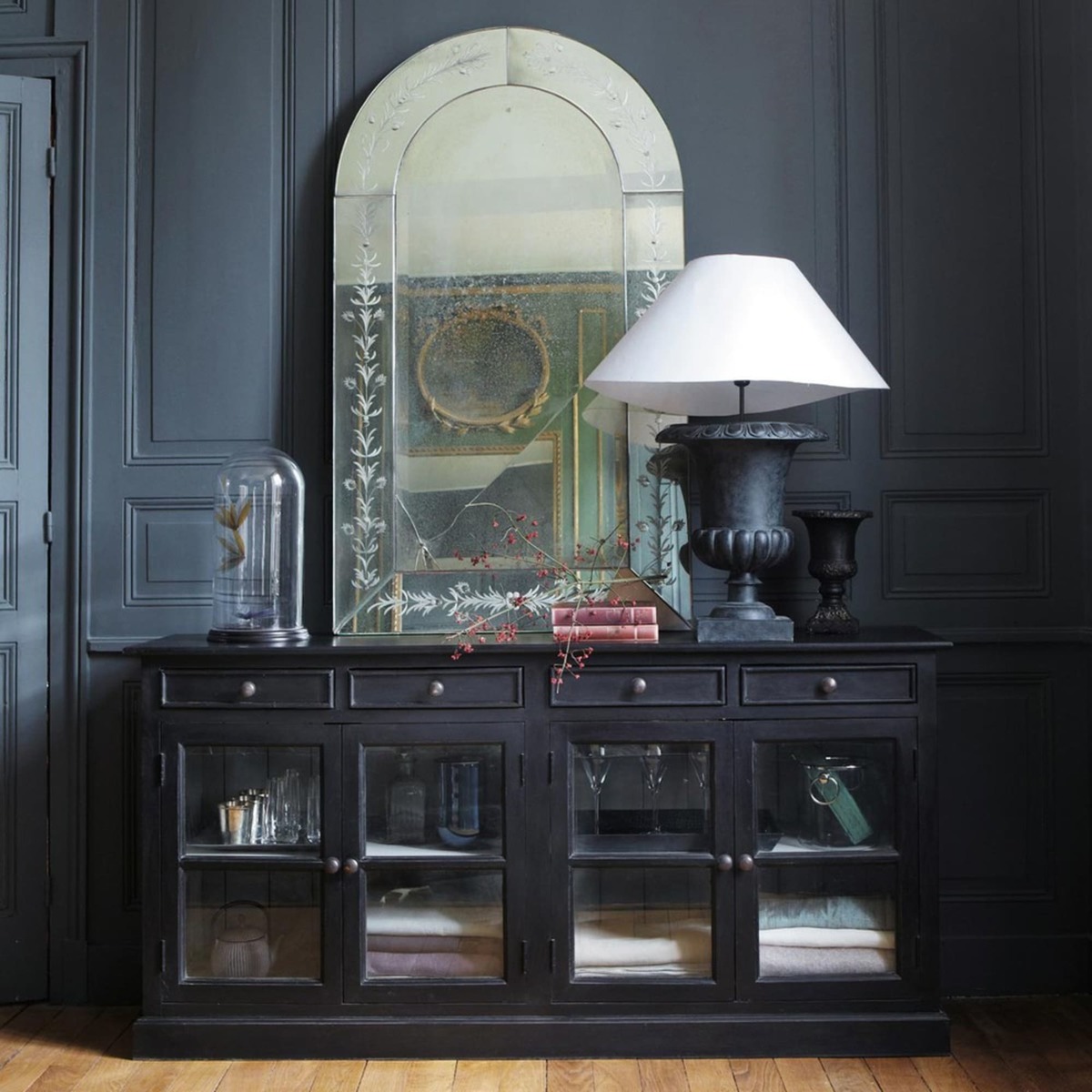 CLARENCE - Mango Wood Glazed Sideboard in Black – image 7