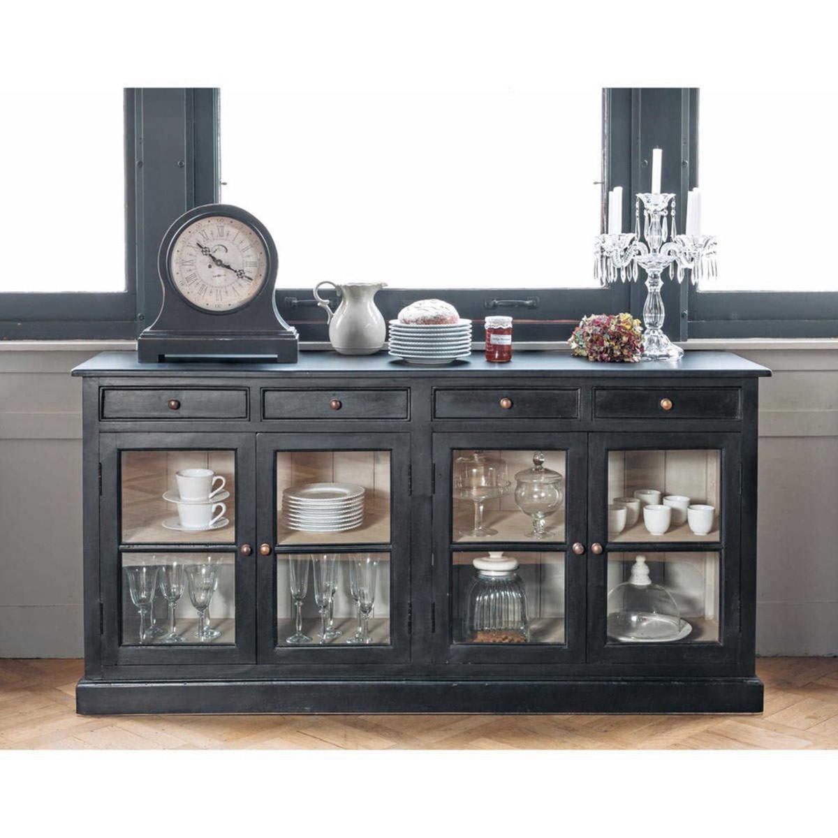 CLARENCE - Mango Wood Glazed Sideboard in Black – image 8