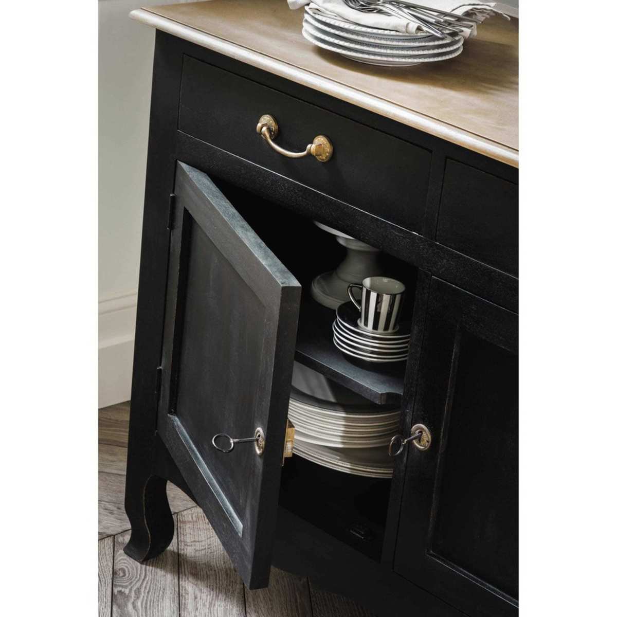 VERSAILLES - Black Mango 3-Door Sideboard – image 5