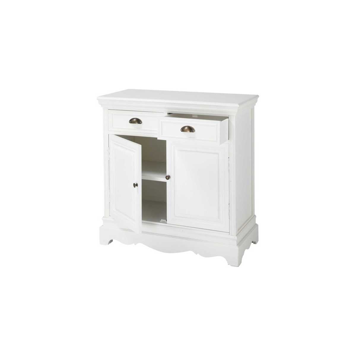 JOSÉPHINE - Paulownia wood sideboard in white W 86cm – image 2