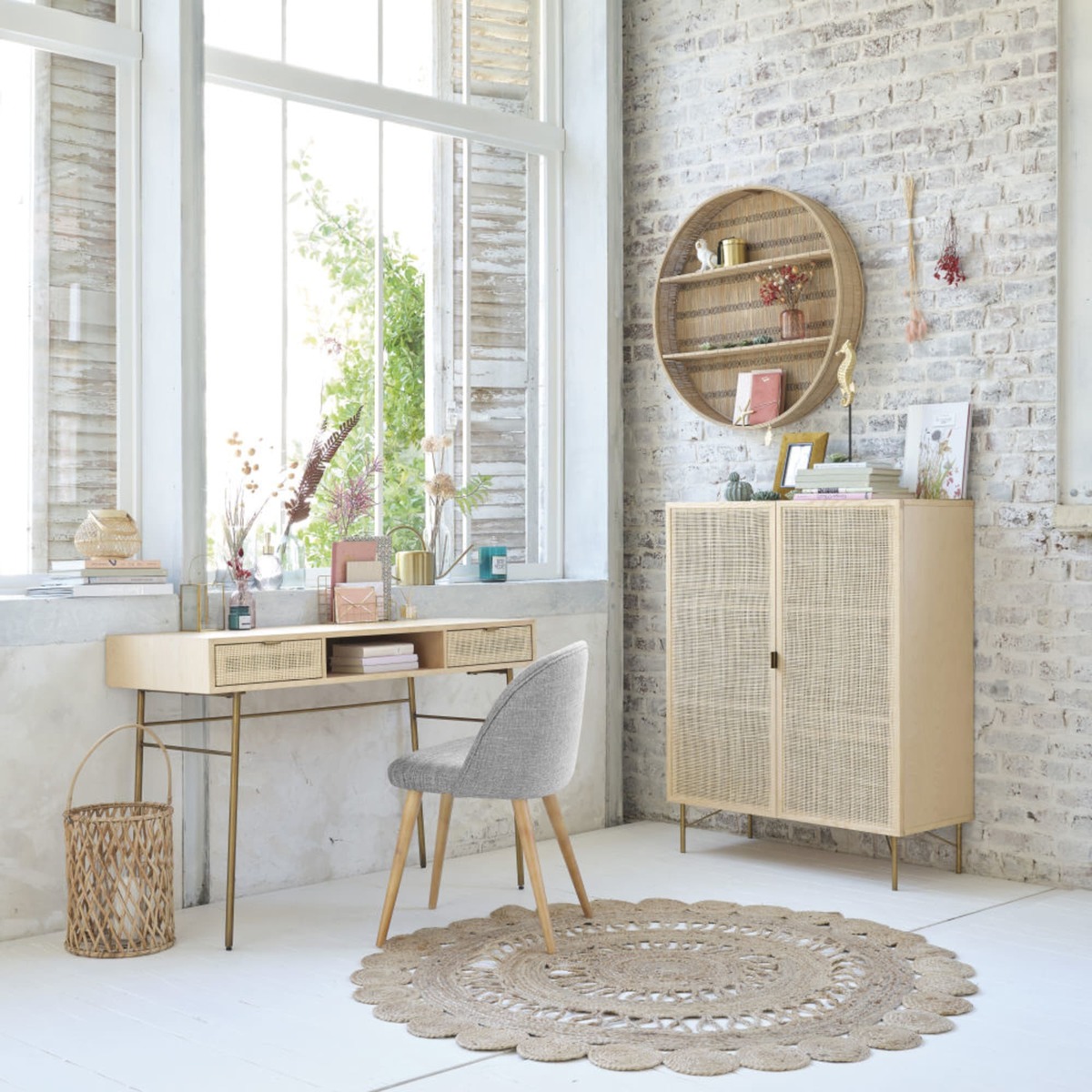 2-Door Woven Rattan Wardrobe Solstice – image 2