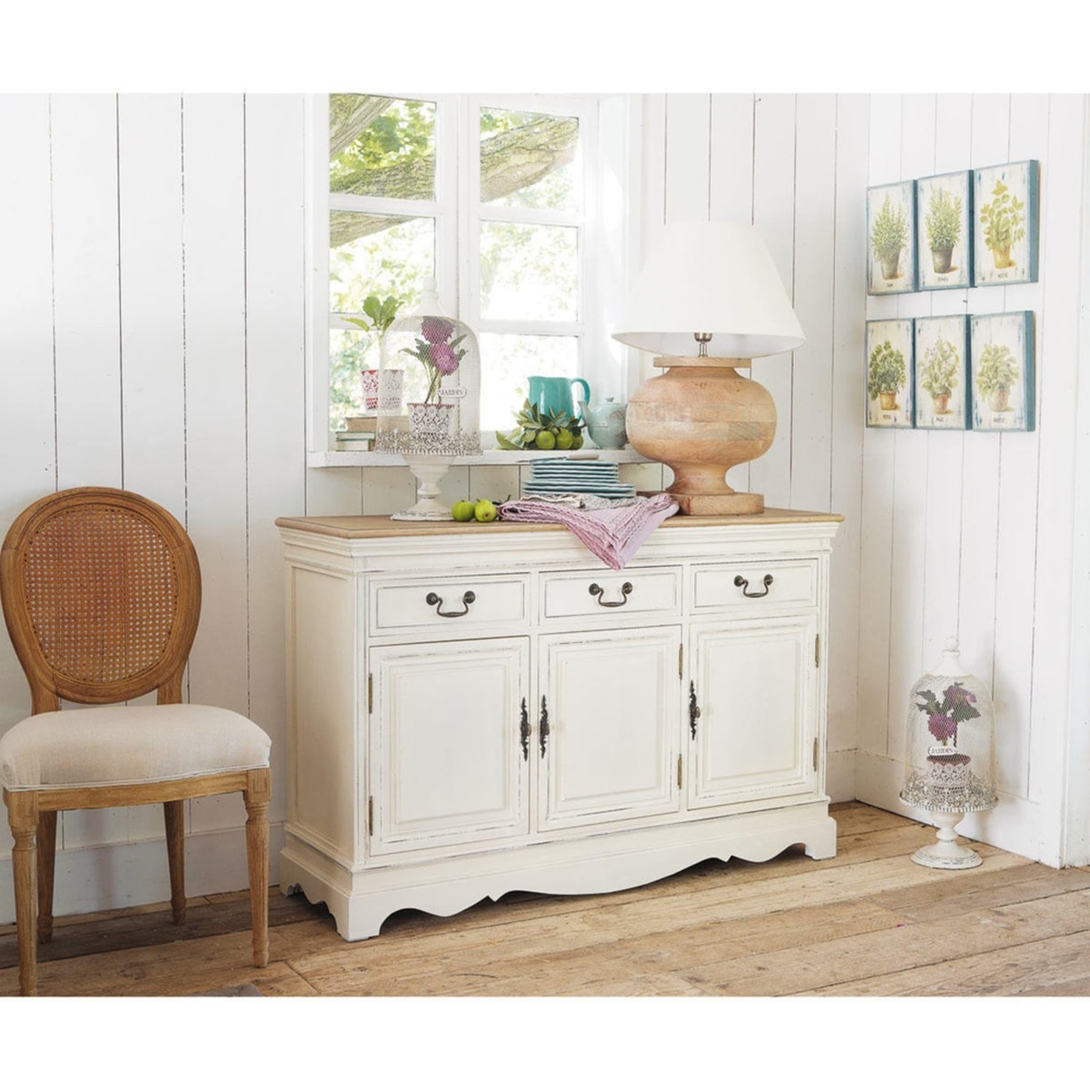 LÉONTINE - 3-Door 3-Drawer Sideboard in Cream – image 6