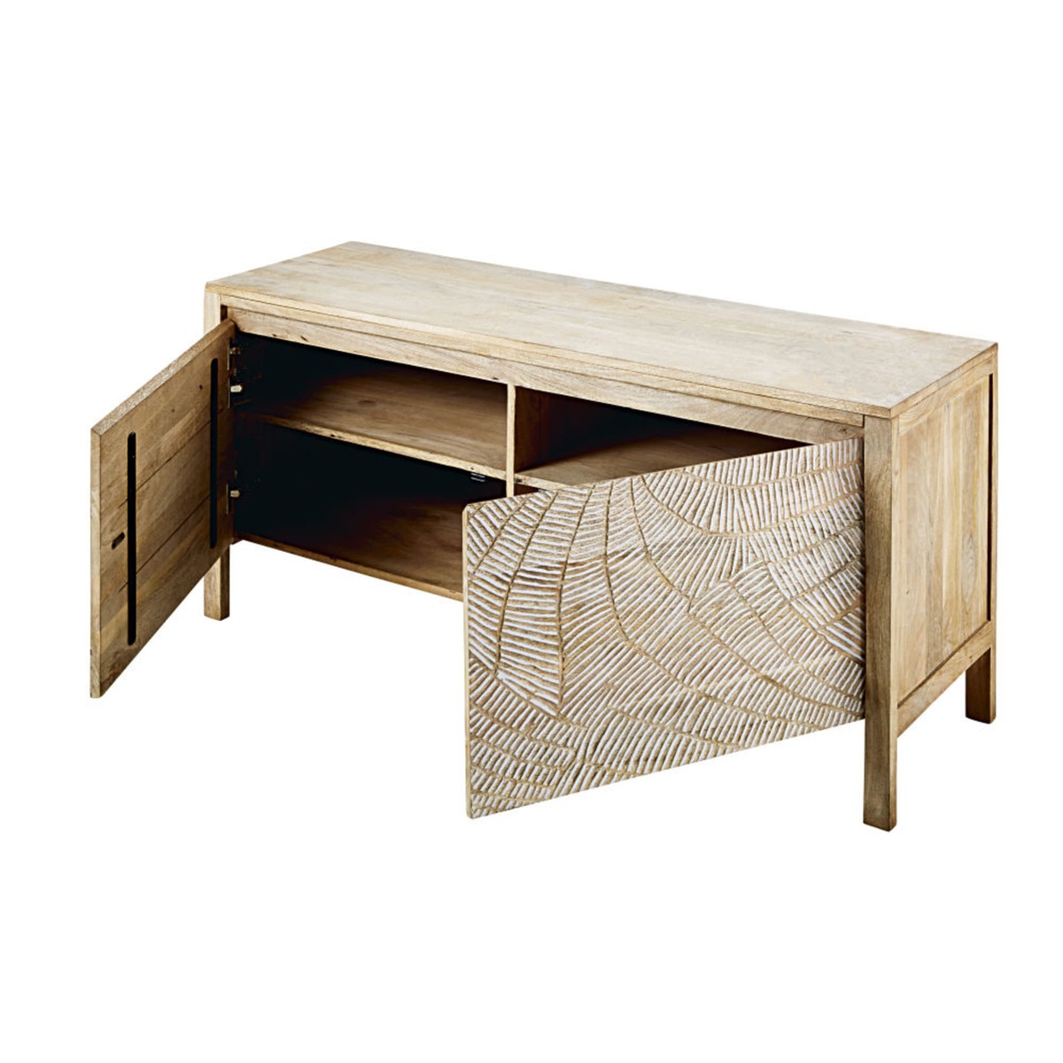 Carved Solid Mango Wood 2-Door Sideboard Boracay – image 3