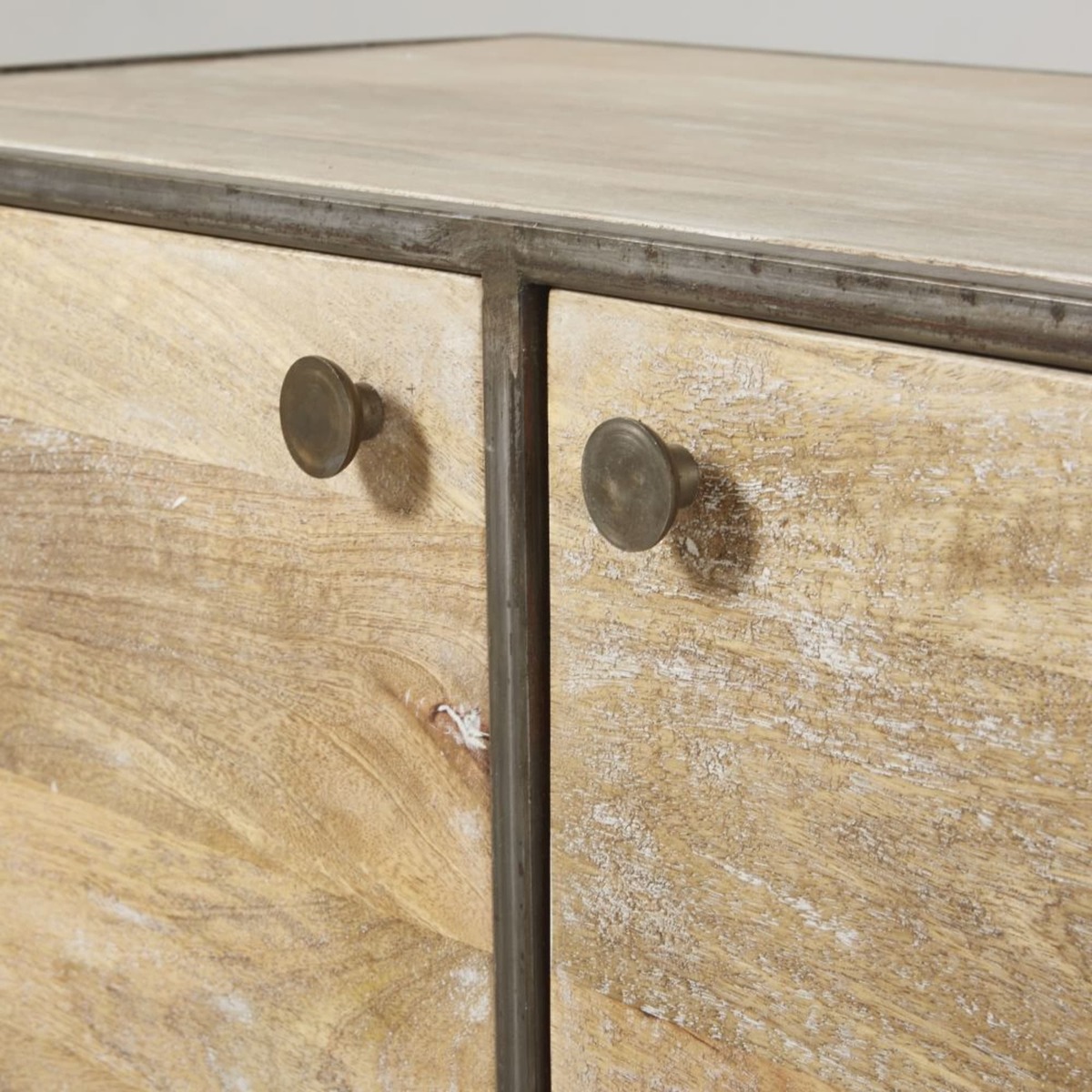 YAOUNDE - Solid Mango Wood and Metal 2-Door 3-Drawer Sideboard – image 4
