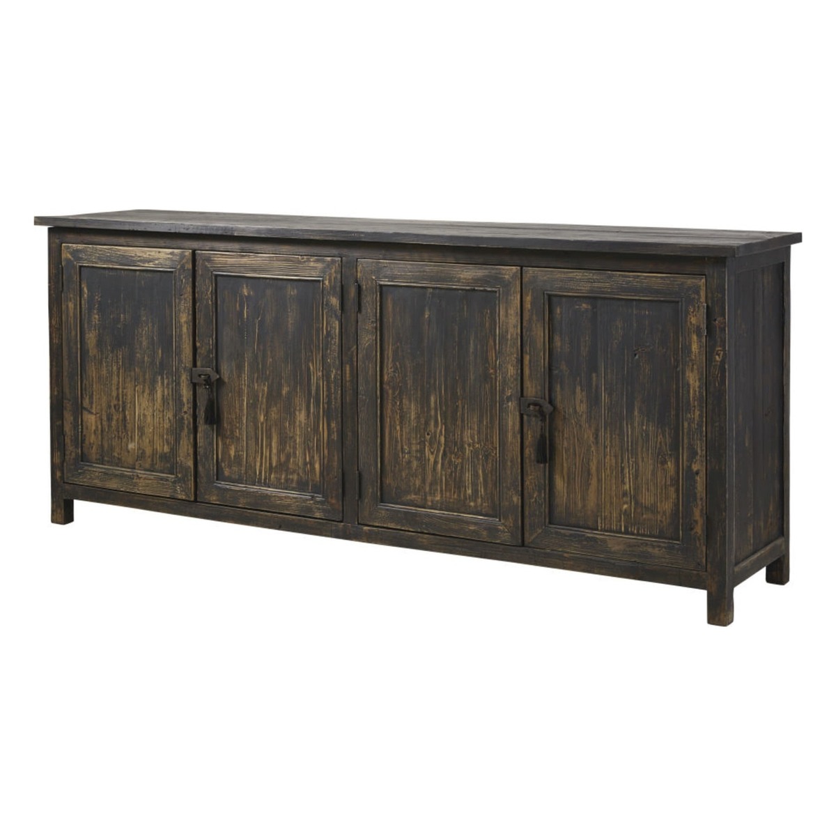 SABI - Black Recycled Pine 4-Door Sideboard – image 2