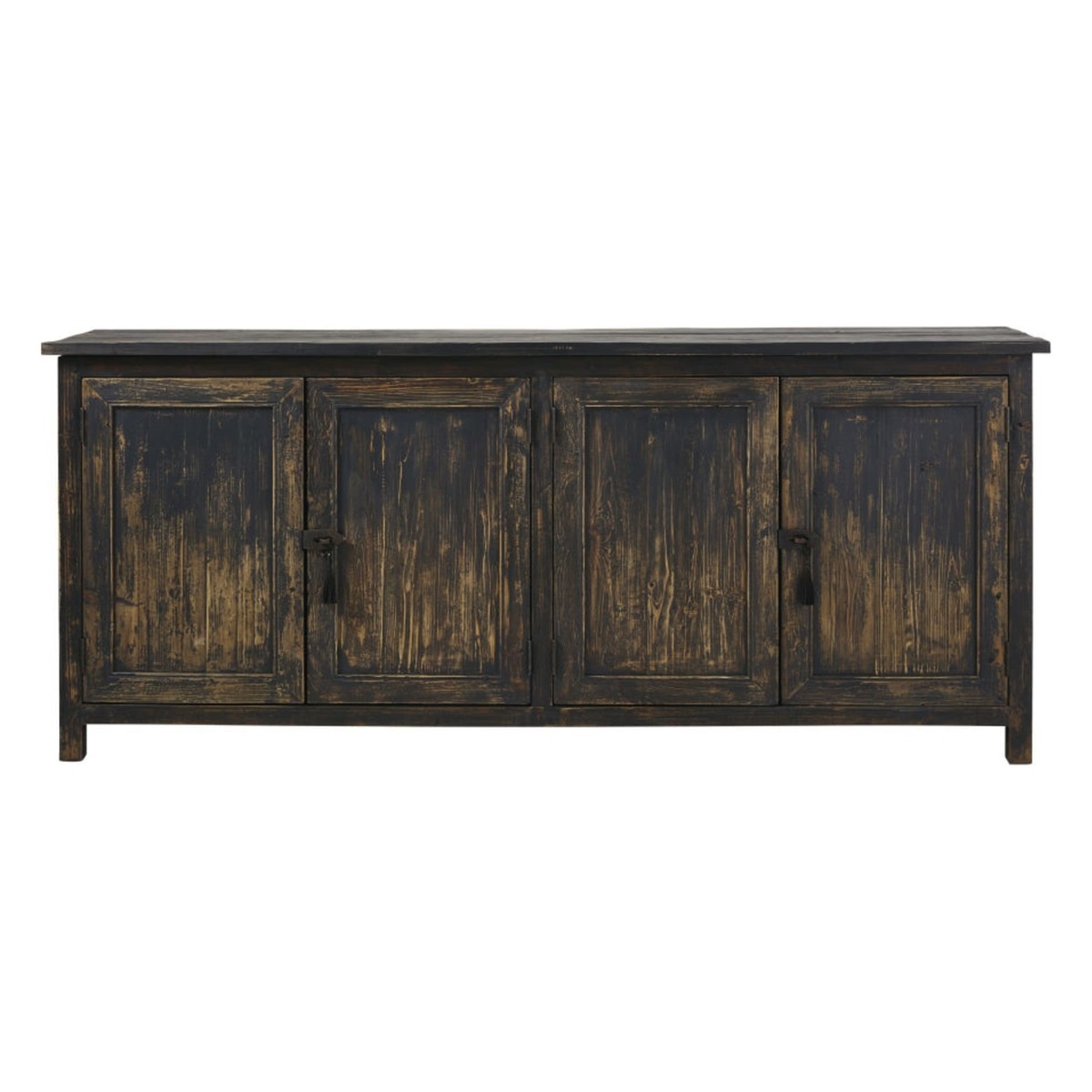 SABI - Black Recycled Pine 4-Door Sideboard – image 1