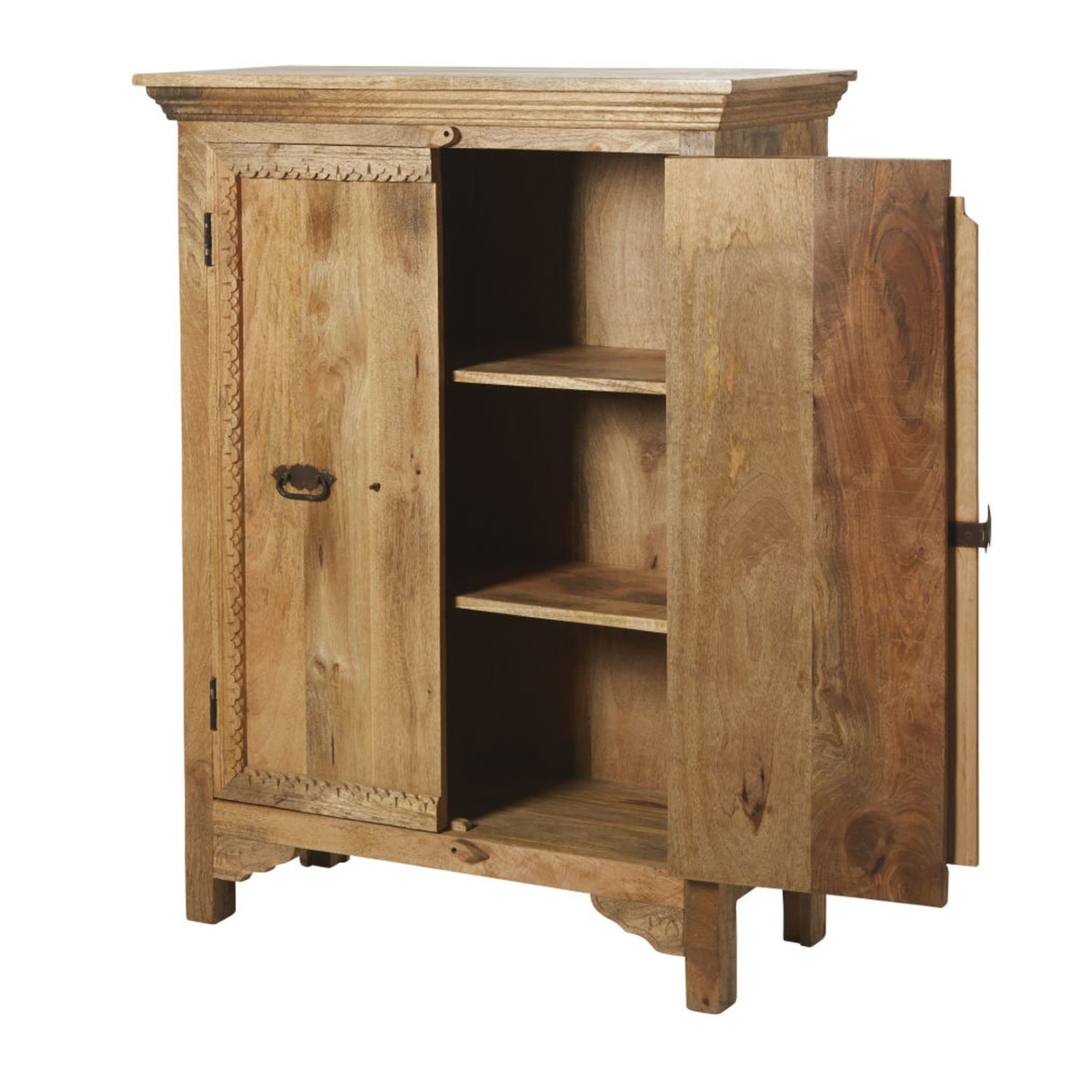 Solid Mango Wood 2-Door Storage Cabinet Kohima – image 3