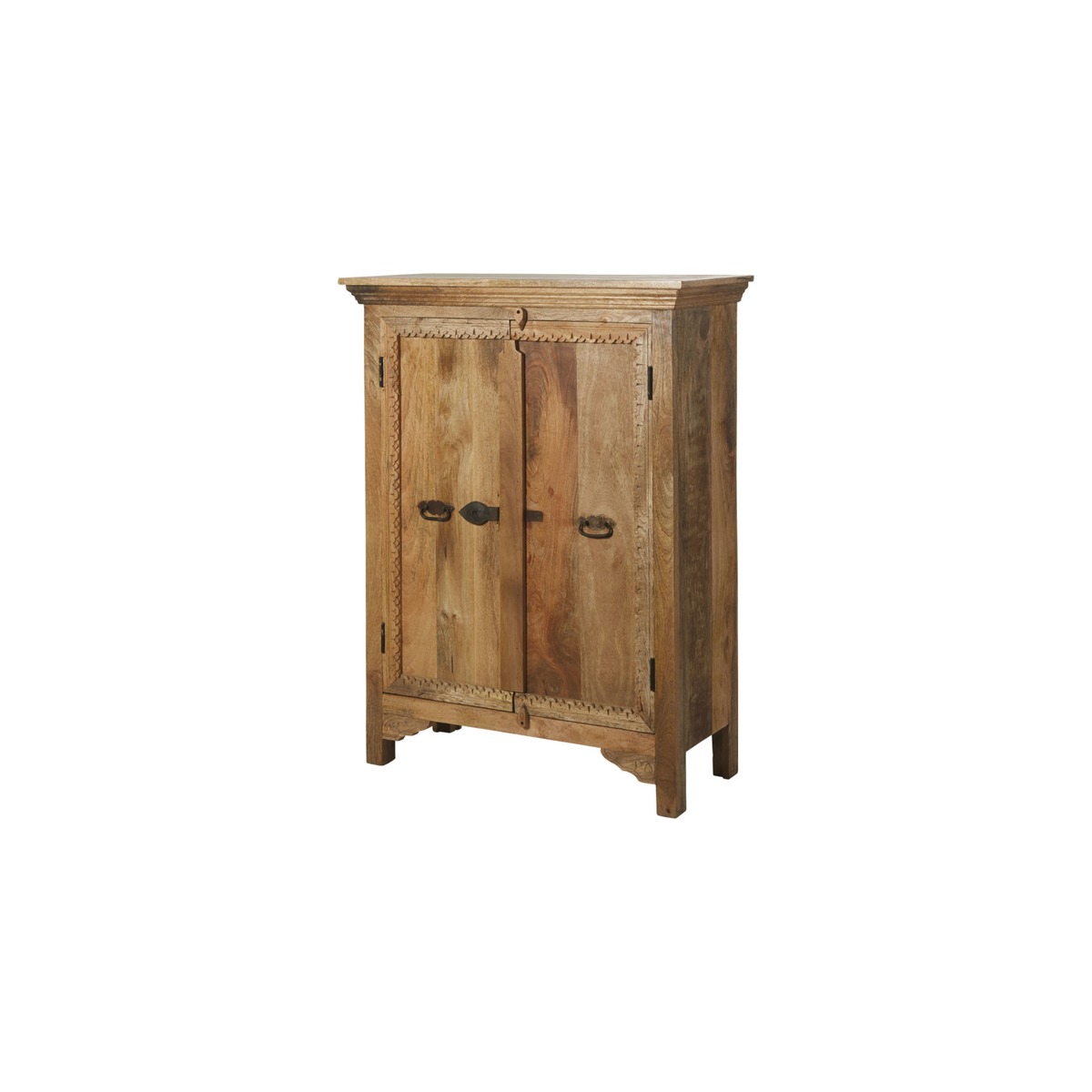 Solid Mango Wood 2-Door Storage Cabinet Kohima – image 2