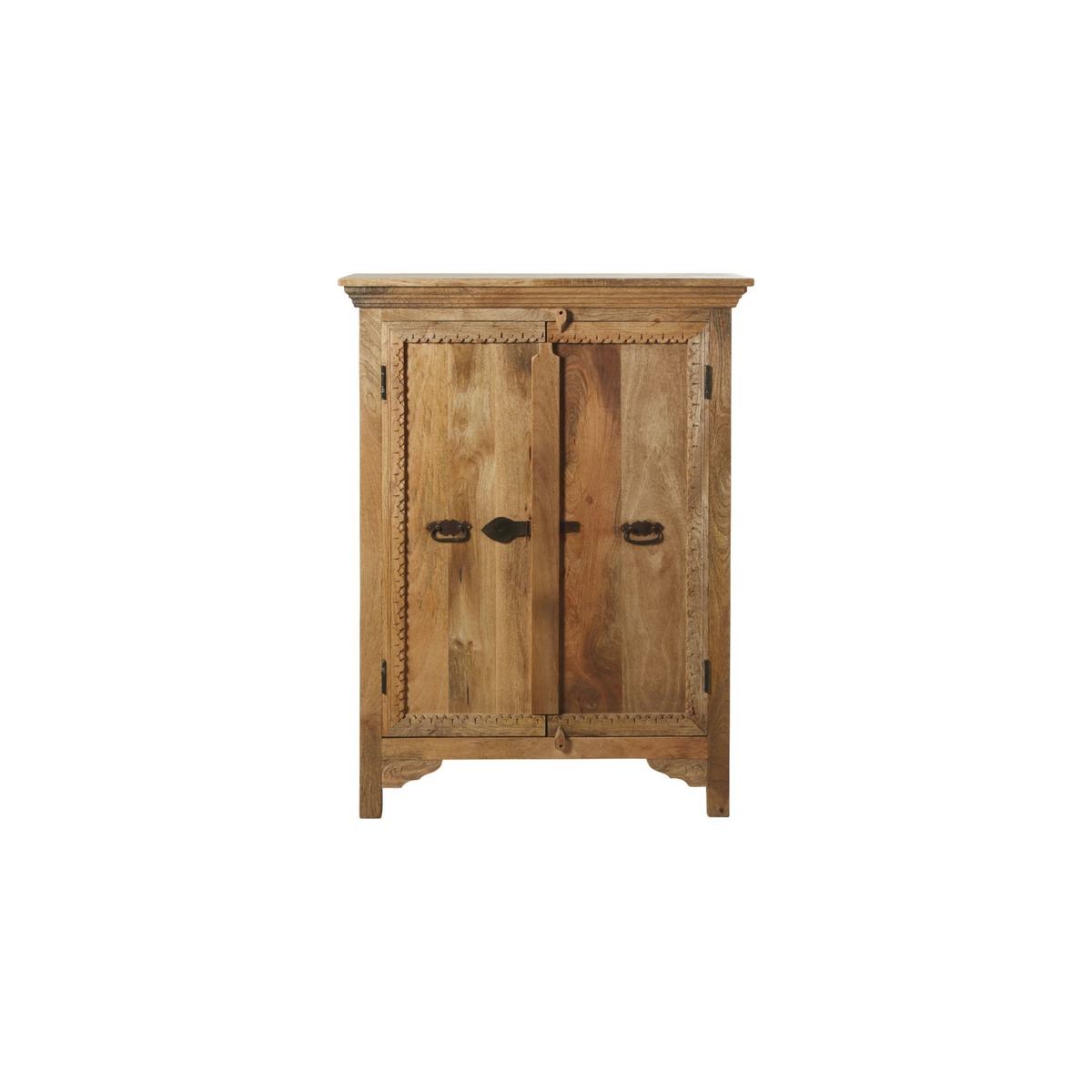 Solid Mango Wood 2-Door Storage Cabinet Kohima – image 1