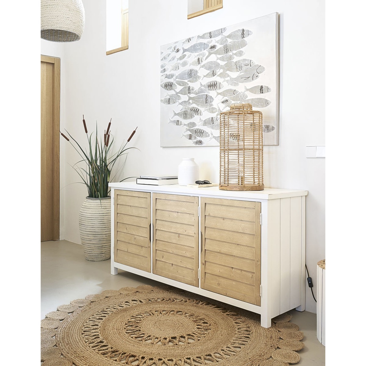 Two-Tone 3-Door Solid Spruce Sideboard Esterel – image 4