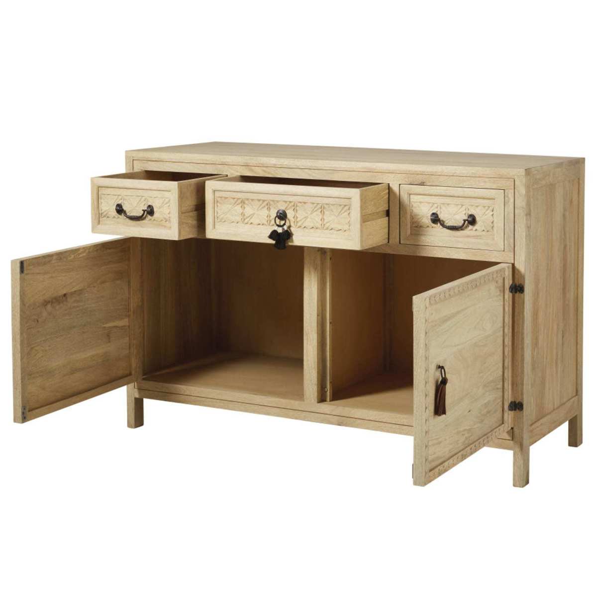 CHEROKEES - Solid Mango 2-Door 3-Drawer Sideboard – image 3