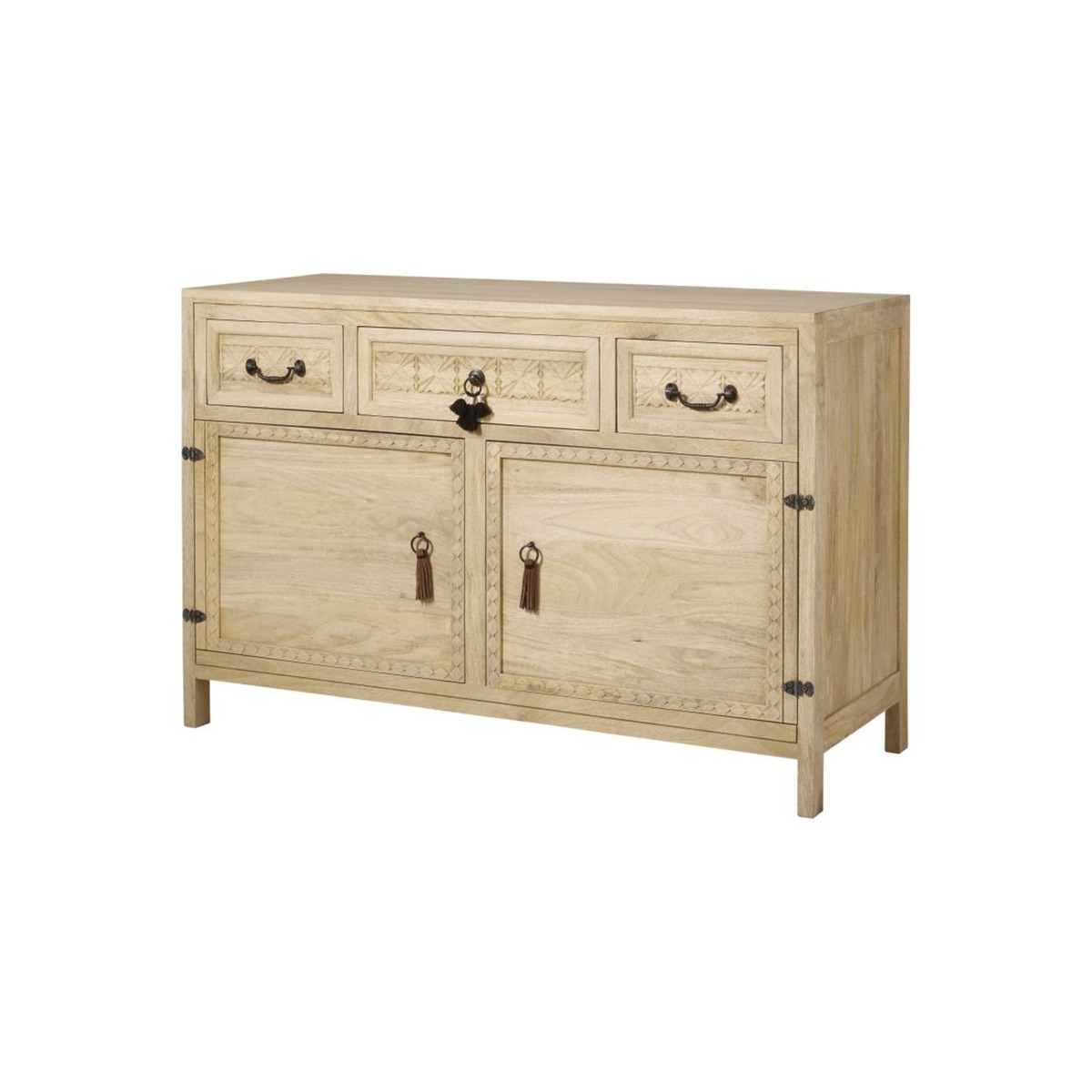 CHEROKEES - Solid Mango 2-Door 3-Drawer Sideboard – image 2