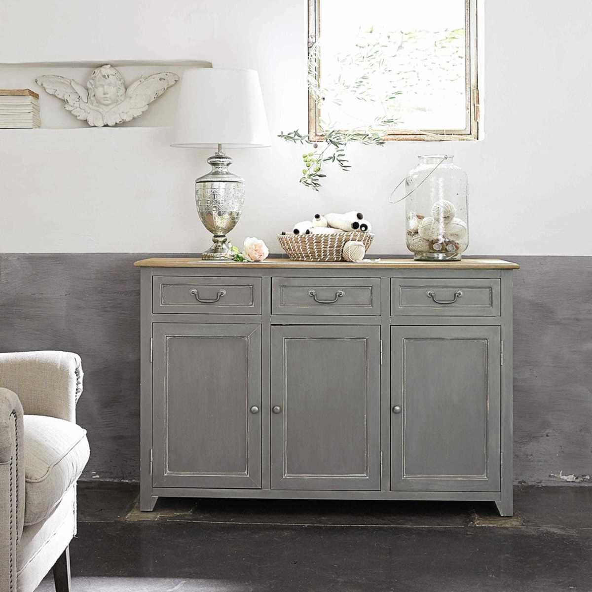 HONORINE - Grey 3-Door 3-Drawer Sideboard – image 5