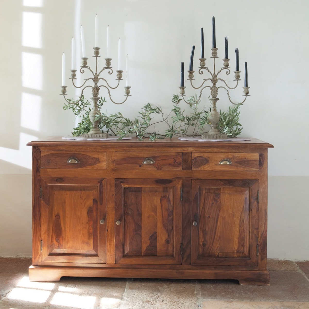 LUBÉRON - Stained solid sheesham wood sideboard W 150cm – image 5