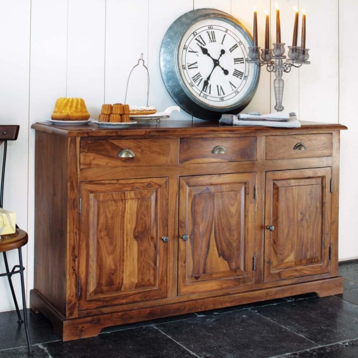 LUBÉRON - Stained solid sheesham wood sideboard W 150cm – image 6