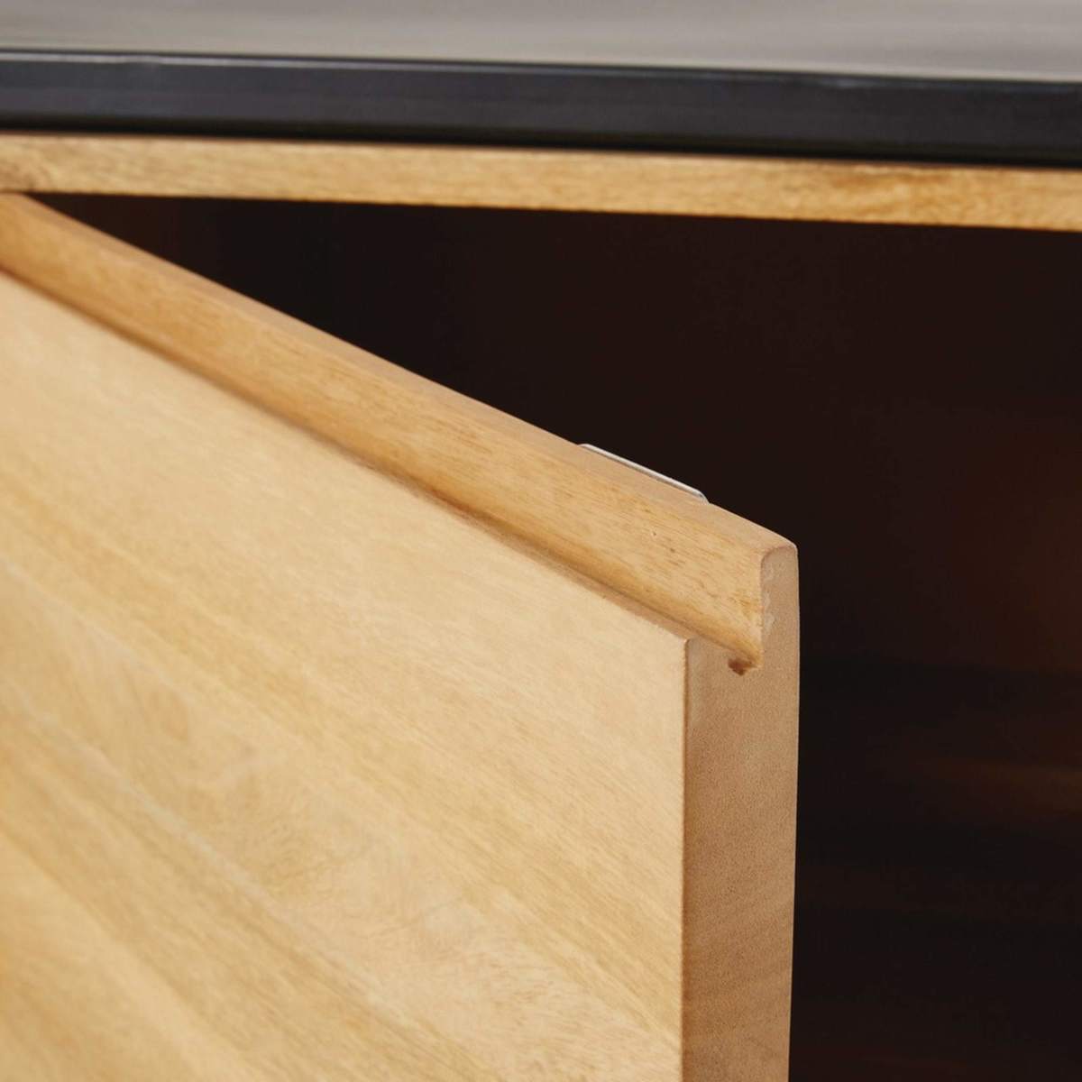 WAYAMPI - Solid Mango Wood and Black Metal 2-Door 2-Drawer Sideboard – image 4
